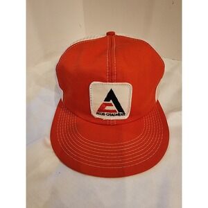 VTG Allis Chalmers Snapback Patch Trucker Hat Cap Red White Mesh Back 1980s-90s
